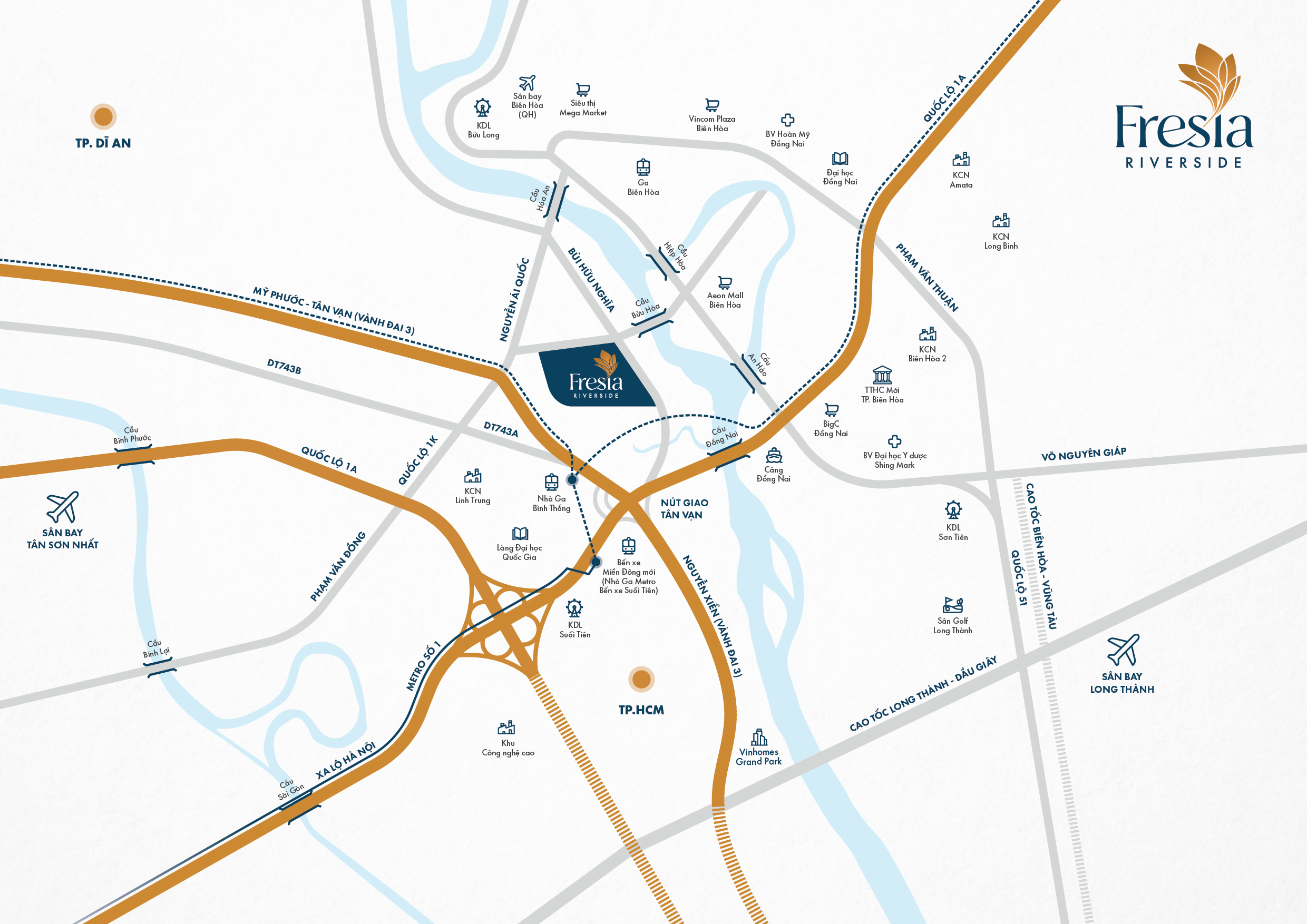 Bản đồ vị trí Fresia Riverside